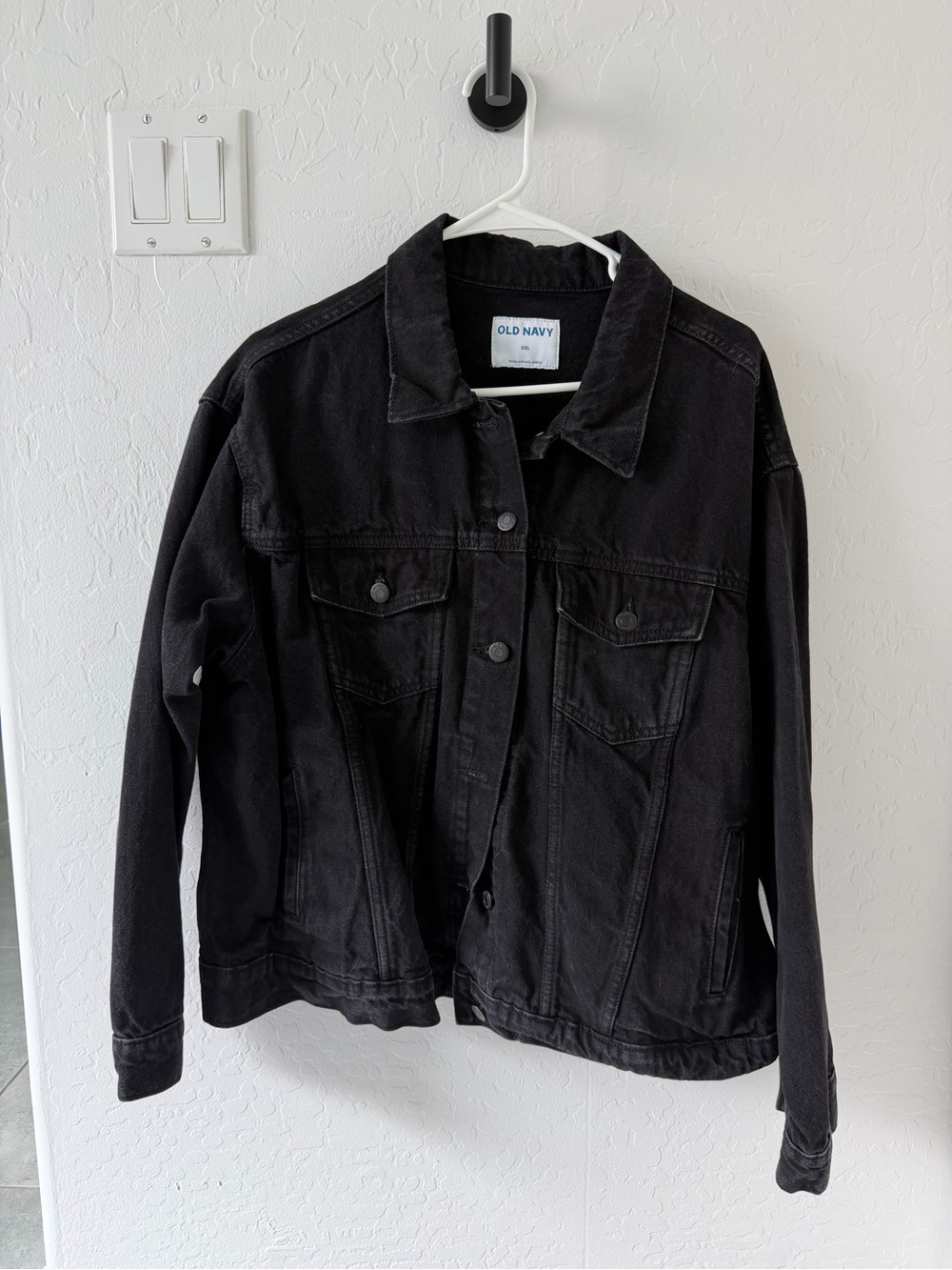 Old Navy Black Denim Trucker Jacket